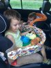 Türkizkék Pöttyös Játszó és étkező tálca gyermekeknek autóba, babakocsihoz