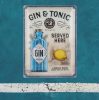 Retro Dekorációs Fém Tábla Gin&Tonic Felirattal - Gintonic rajongóknak